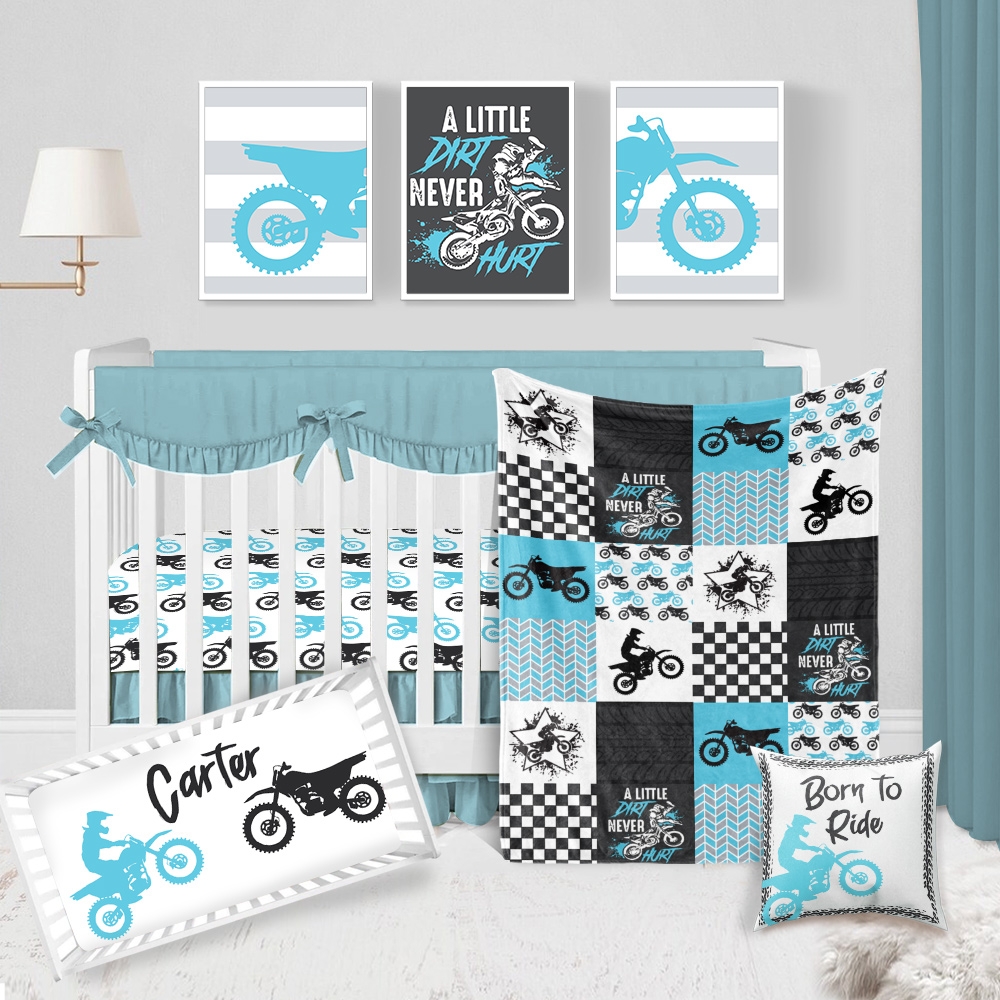 Motocross store crib bedding