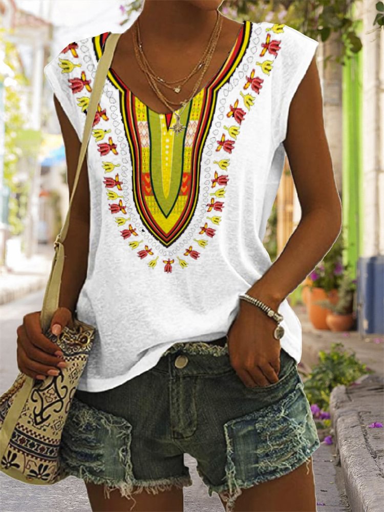 African Inspired Dashiki Tank Top