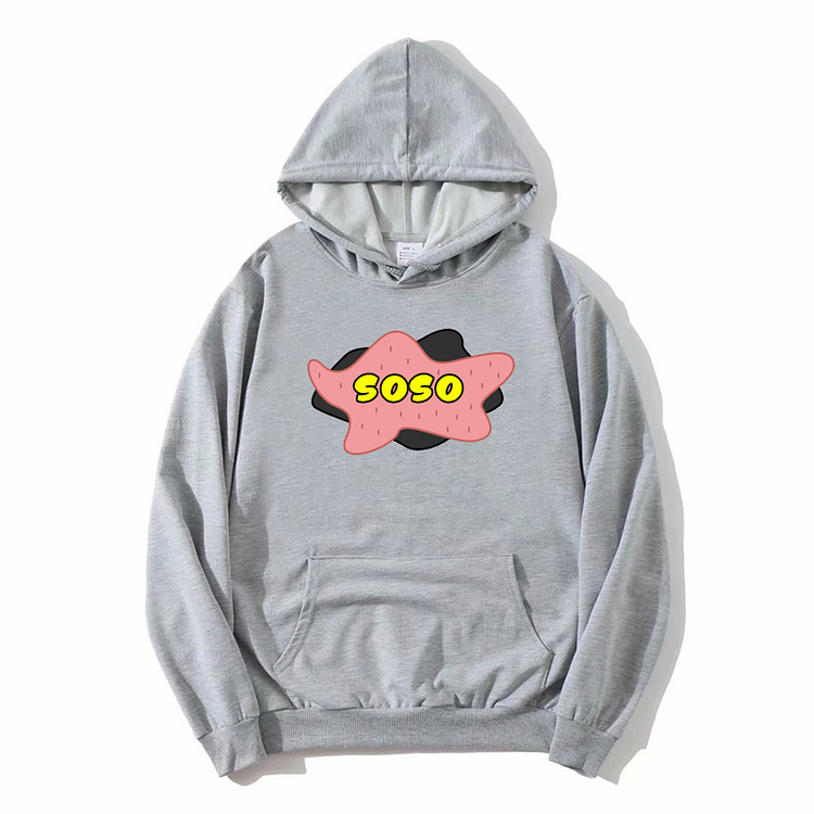 Unisex Just So So Hoodie New Arrival Winter Hoodie Grey