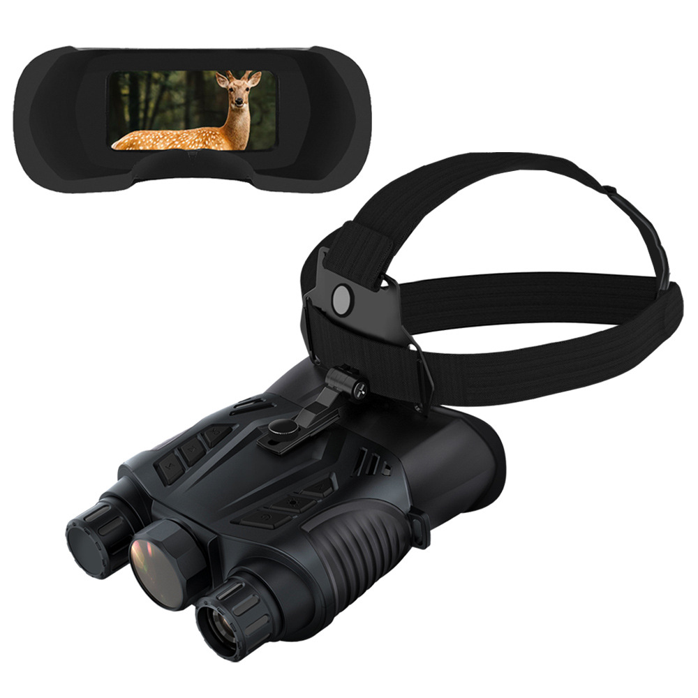 BekinTek GPS WiFi Full Color Head Mounted Night Vision Goggles Helmet Mountable Optics Binoculars Rechargeable Infrared Telescope 2.4G WiFi Remote View GPS Positioning Full Dark Observe with 7x IR 8x Digital Zoom 2.5K Video 15M Photo