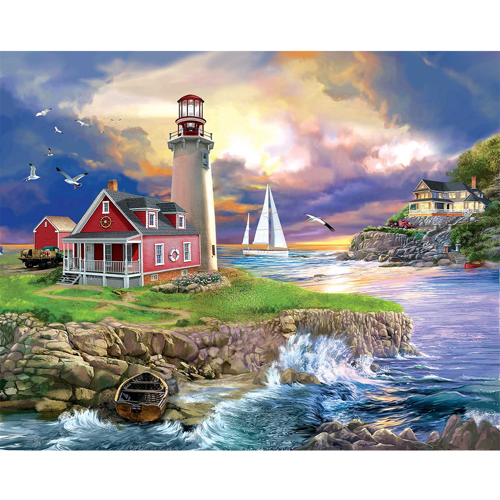 Seaside Lighthouse - Round/Square Drill Diamond Painting - 50*40CM, Square diamond 40*50cm, 501 Original
Seaside Lighthouse - Round/Square Drill Diamond Painting - 50*40CM, Square diamond 40*50cm, 501 Original