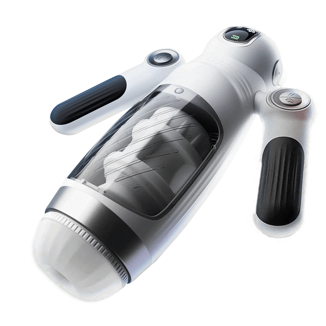 Robot Telescopic Vibration Male Penis Stroker - Rose Toy