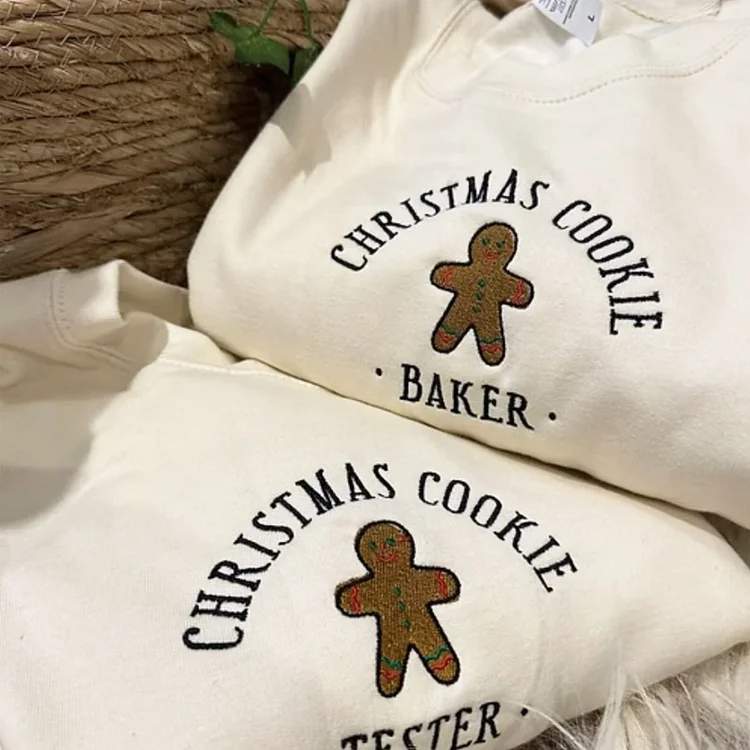 Christmas Cookie Baker Tester Embroidered Sweatshirt 🧸🎄