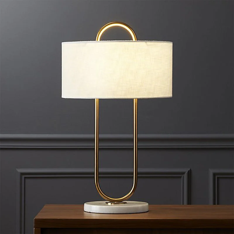 Modern Simple Design Desk Lamp with White Base