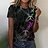 Efenbei Women T-Shirts Fashion 3d Butterfly Print Tshirt For Ladies Casual Streetwear Short Sleeves Tops Female Clothing Tees Camisetas