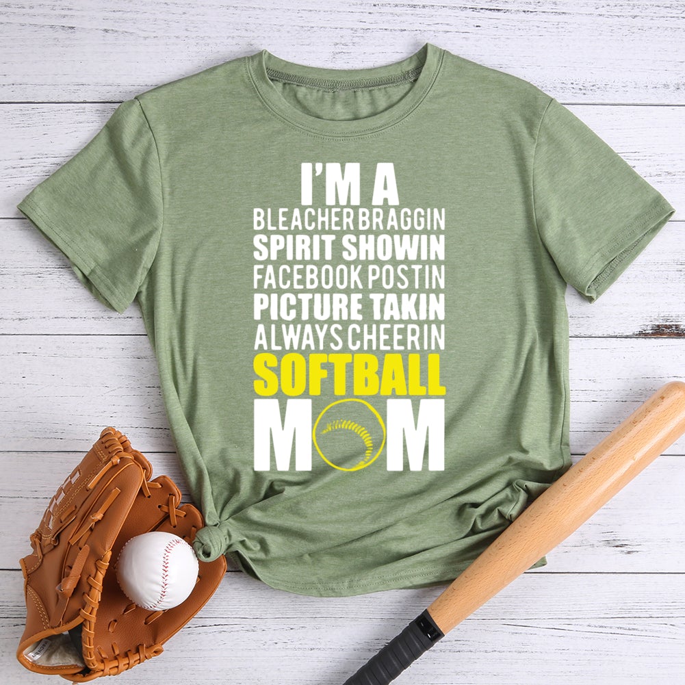 Funny Softball Mom T-shirt Tee -013067-Guru-buzz