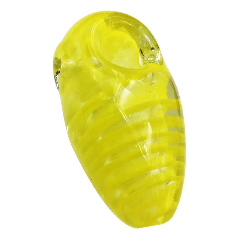 Inside Stripes Glass Bee Pupa Mini Hand Pipe Multiple Colour