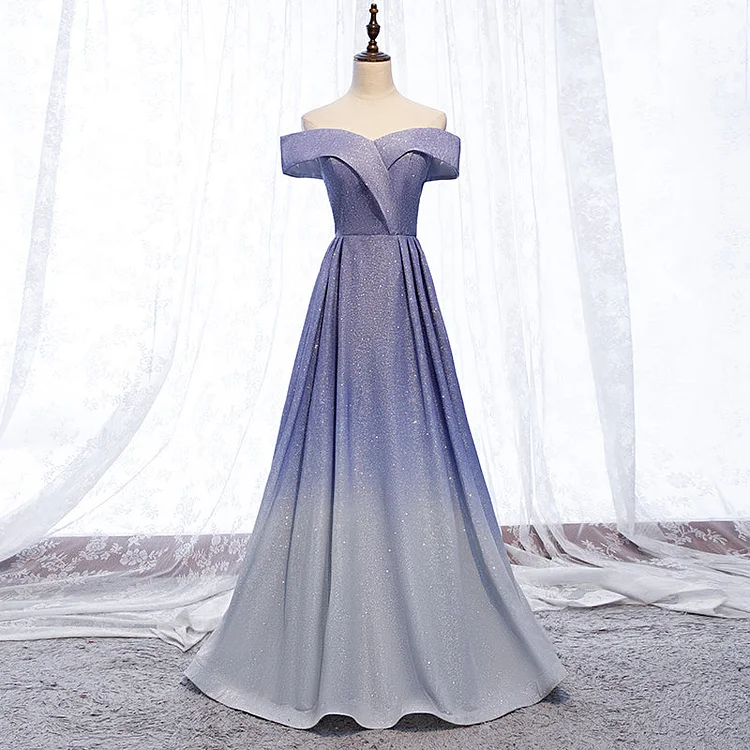 Purple/Pink Gradient Galaxy Maxi Party Dress SP14109