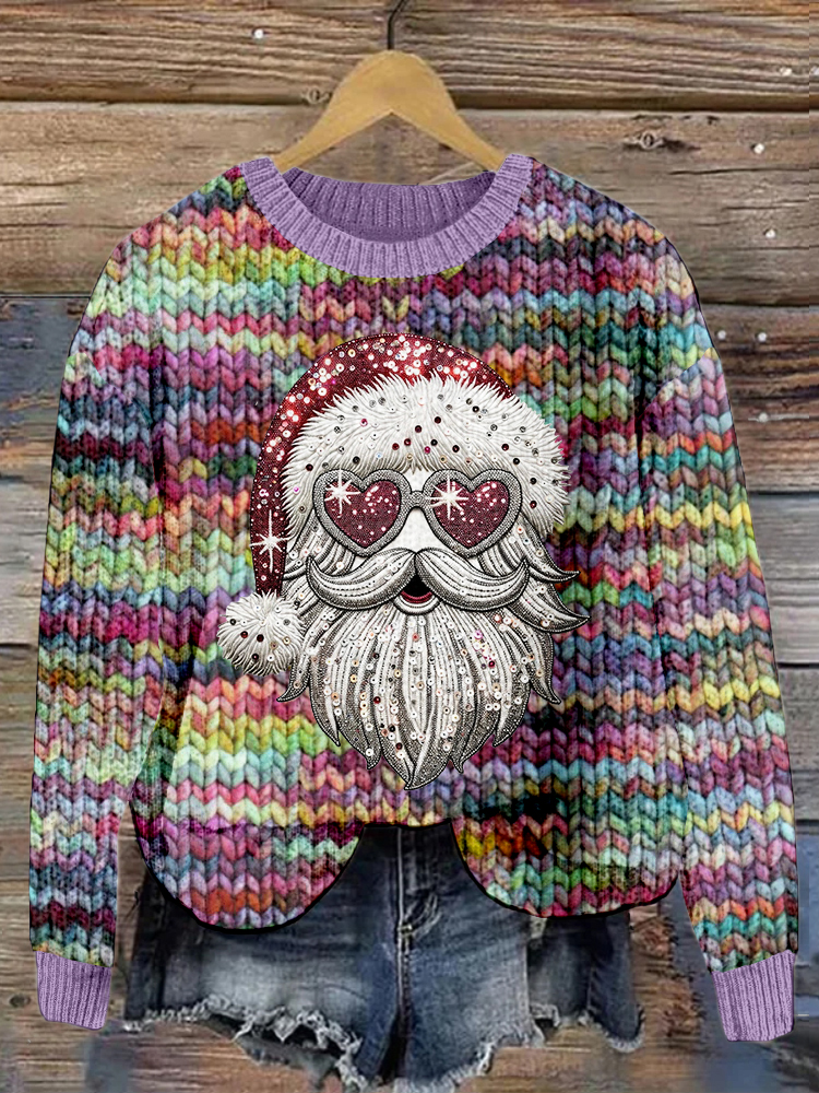 Holiday Sequins Lettering Sweater