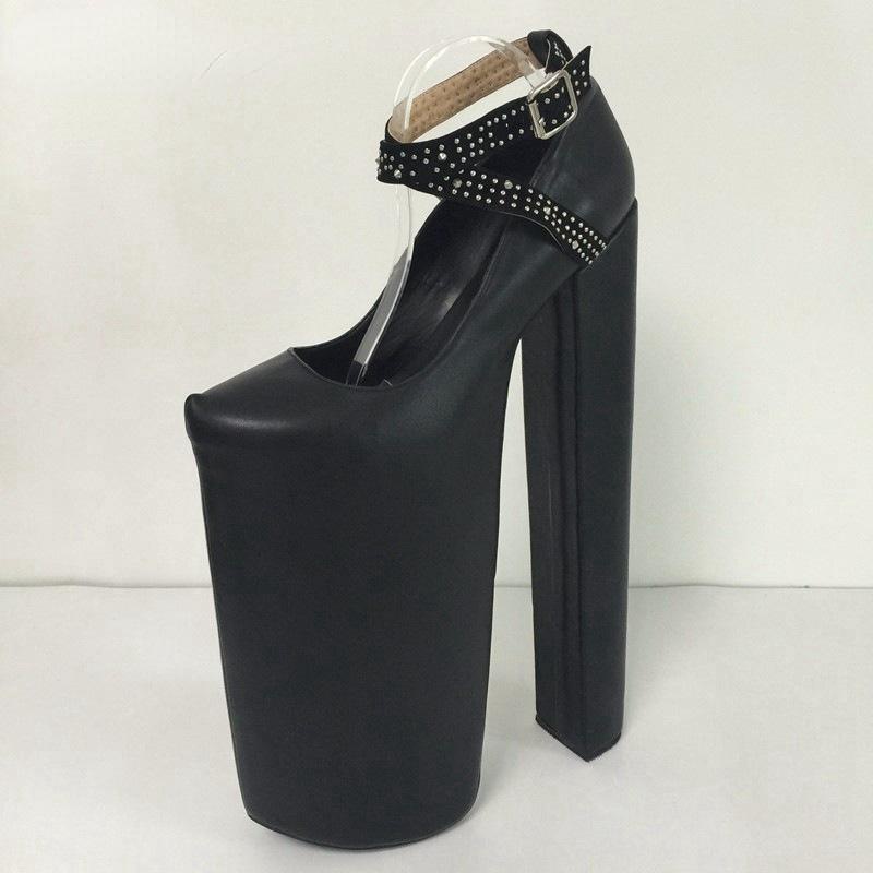 TAAFO 35cm Ultra High Heel Thick Platforms Shoes Women High Heeled Performance Shoes Pumps