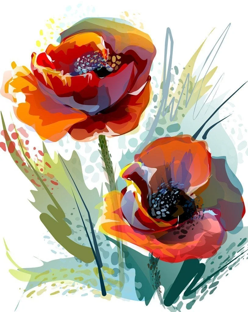 Flower Abstract Paint By Numbers Kits UK For Adult HQD1210