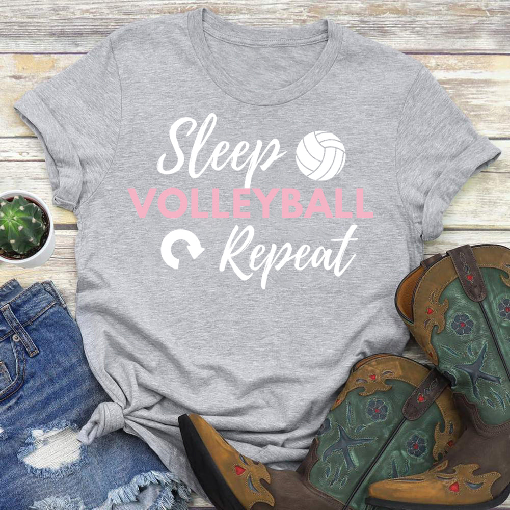 Sleep Volleyball Repeat  T-shirt Tee -04228-Guru-buzz