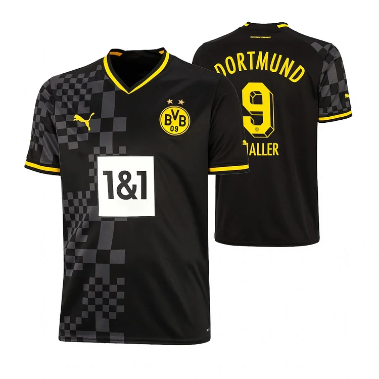 Borussia Dortmund Sebastien Haller 9 Away Shirt Kit 2022-2023