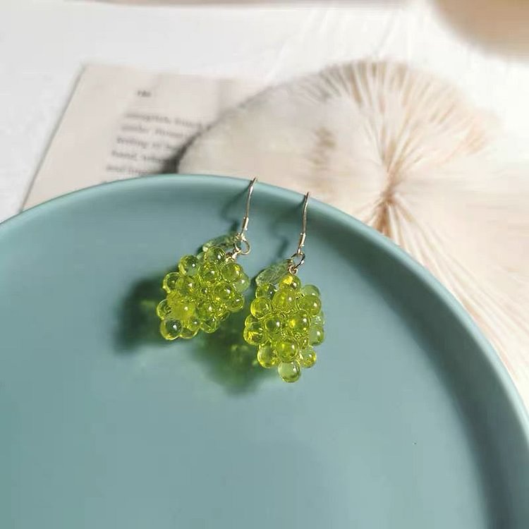 Fruit Grape Drop Earring Hook