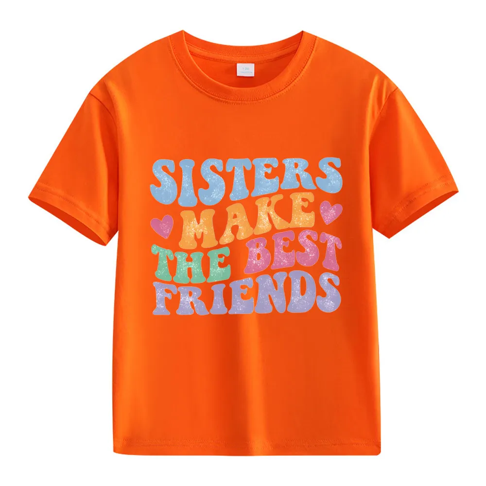 【2Y-13Y】"Sisters Make The Best Friends" Retro Kids' T-Shirt