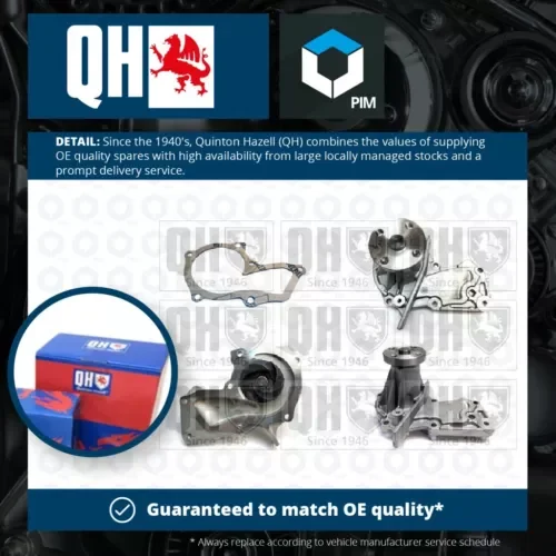 Dronehint Water Pump fits VOLVO V50 545 1.6 05 to 12 B4164S3 Coolant QH 31330943 31368353 Parts