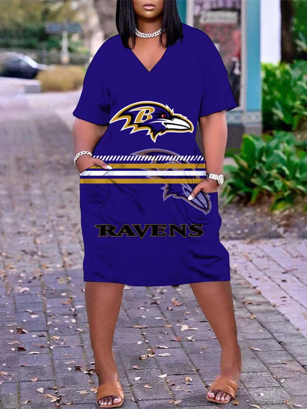 Baltimore Ravens
Limited Edition V-neck Casual Pocket Dress