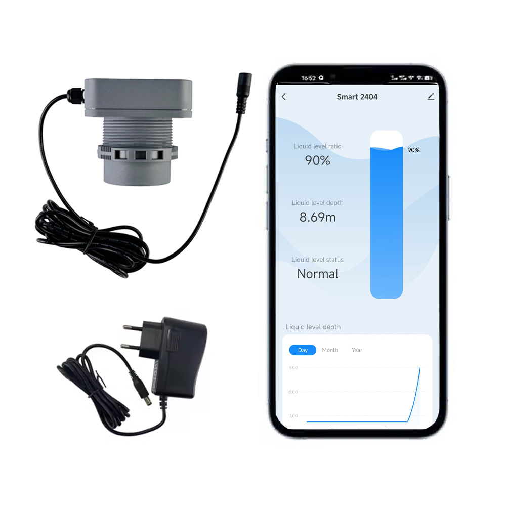 8M Tuya App Monitor For Water Storage Tank Level Long Distance Measure  Liquid Level Sensor Rainwater Collection Tank Level Indicator TLC2404