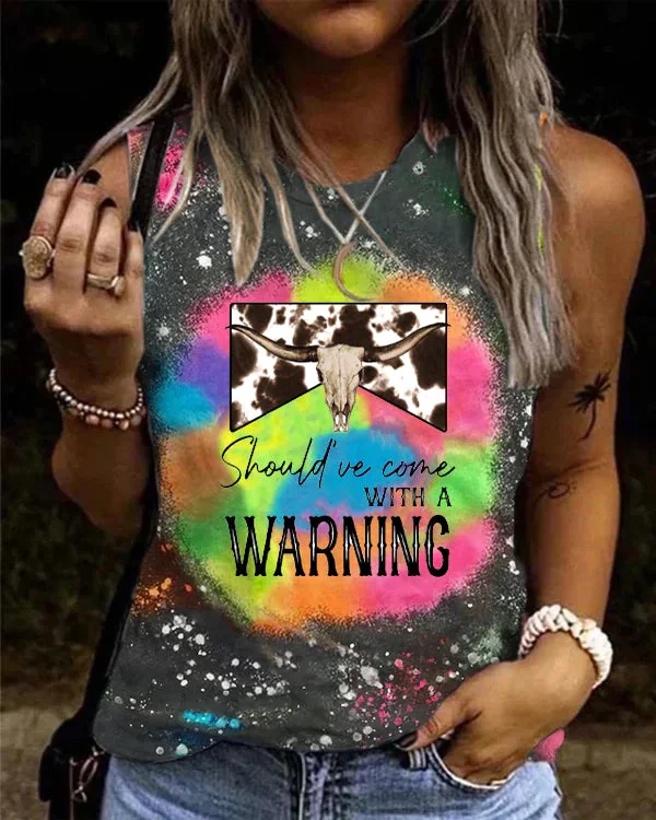 Should've Come With A Warning Tie-Dye Vest