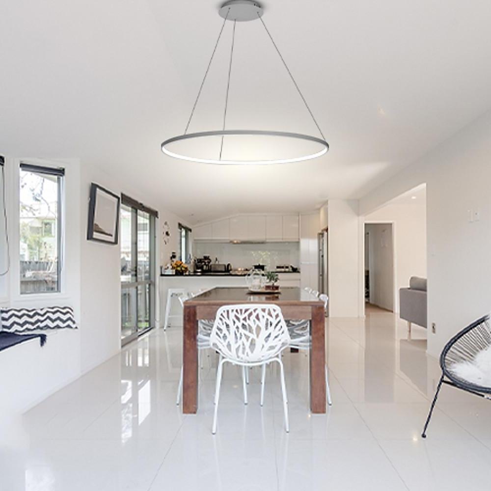 24'' Acrylic Pendant Light Fixtures With Dimmable Remote