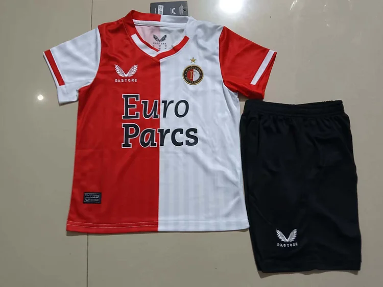 2023/2024 Feyenoord Rotterdam Home Football Shirt 1:1 Thai Quality Kids Size