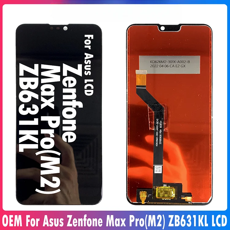 6.26'' OEM LCD For ASUS Zenfone Max Pro (M2) ZB631KL LCD Display Touch Screen Digitizer Replacement Parts ZB631KL No Frame