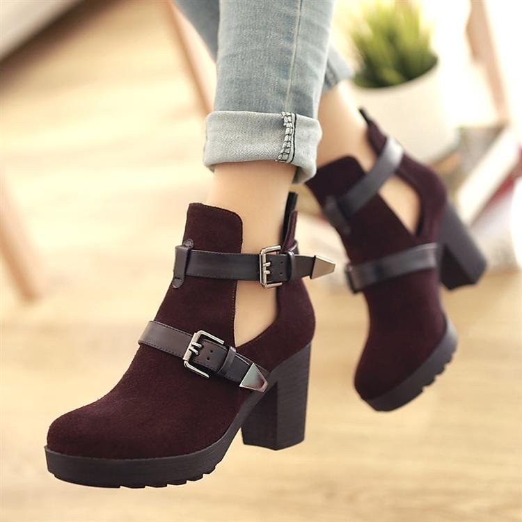 Women's Black Suede Stylish Boots |FSJ Shoes