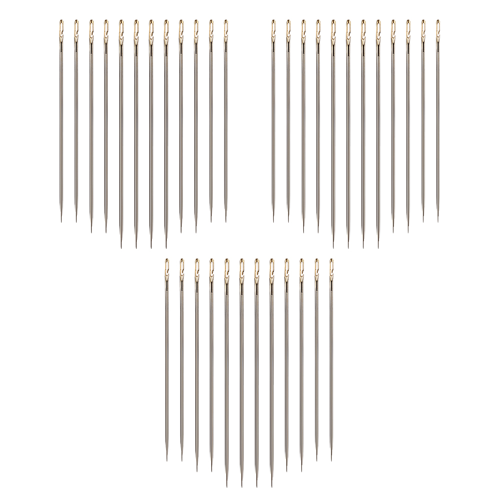  Self Threading Needles for Hand Sewing - 24 Pieces Easy Thread  Needles,Hand Embroidery Needles for Quilting,Stitch,Side Threading Hand  Sewing Needles with Wood Case Carving Pattern - YAWALL