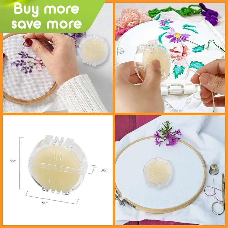 Spring Brand - Water-soluble Embroidery Thread Beeswax Block with Box DIY Cross Stitch Wax