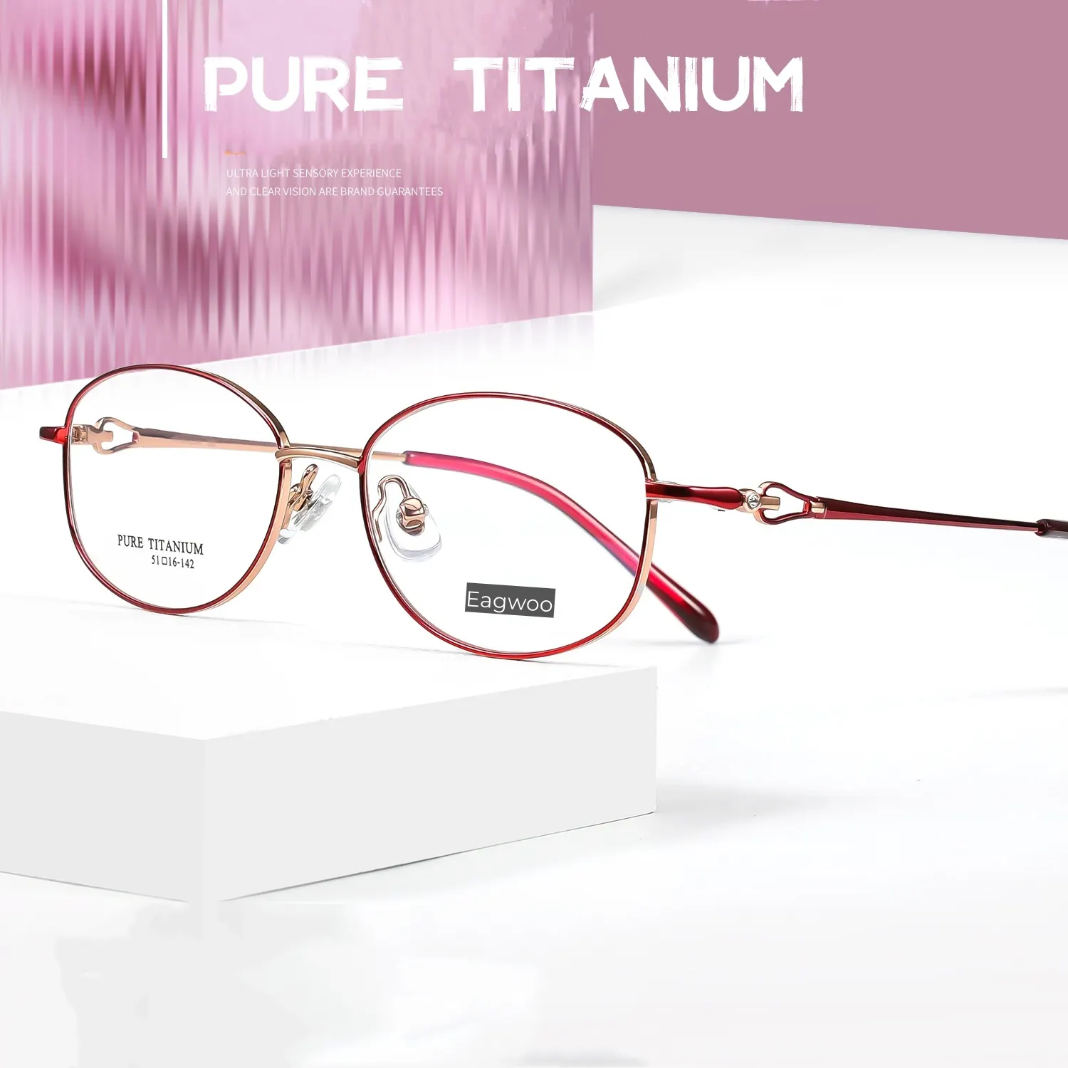 Pure Titanium Glasses Full Rim Spectacle Prescription Eyeglasses ...