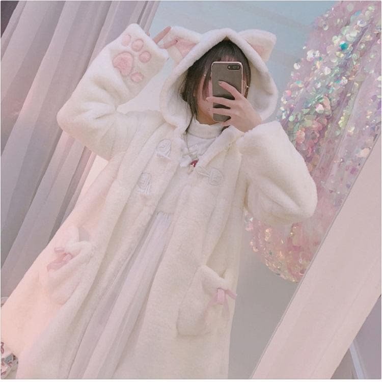 Plush Lolita Kitty Coat SP1711483
