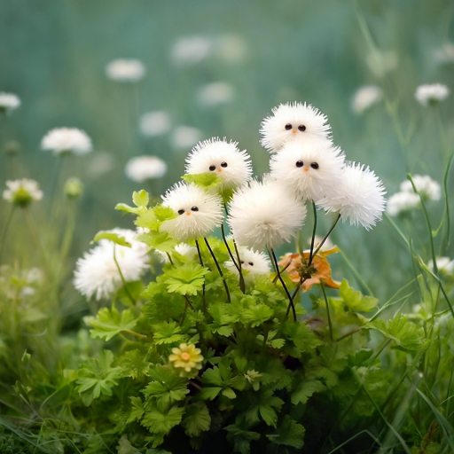 ✨White cat's eye ball flower