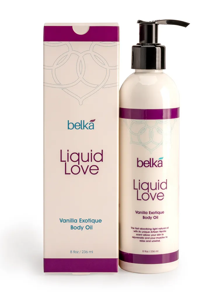 pornhint Pornhint Belka Liquid Love Sensual Massage Oil for Couples, Moisturizing Coconut, Grape Seed, and Vitamin E, Vanilla Scented, 100% Vegan, (8 fl oz) massage gun dildo