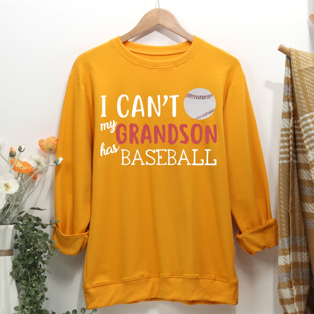 My grandson has baseball Women Casual Sweatshirt-Guru-buzz