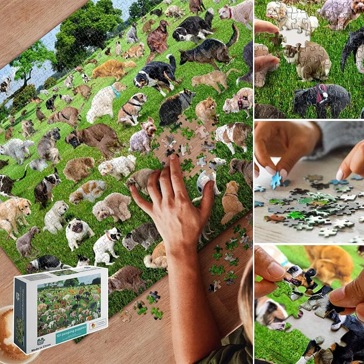 1000 Piece Puzzle, 101 Pooping Puppies, Dogs Pooping Puzzle socialshop