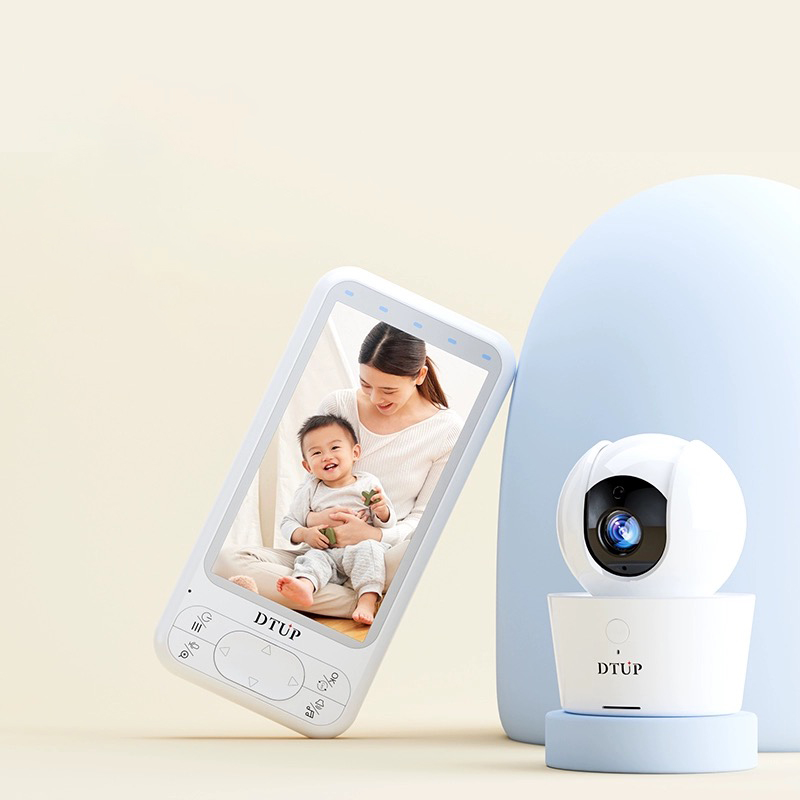 OKAIDI Baby Monitor With Camera And Audio, 5" Large Screen With 30-Hour Battery, 1000ft Range Video Baby Monitor, Remote Pan-Tilt-Zoom Baby Monitor No WiFi, Night Vision, VOX, 2-Way Talk, 8 Lullabies