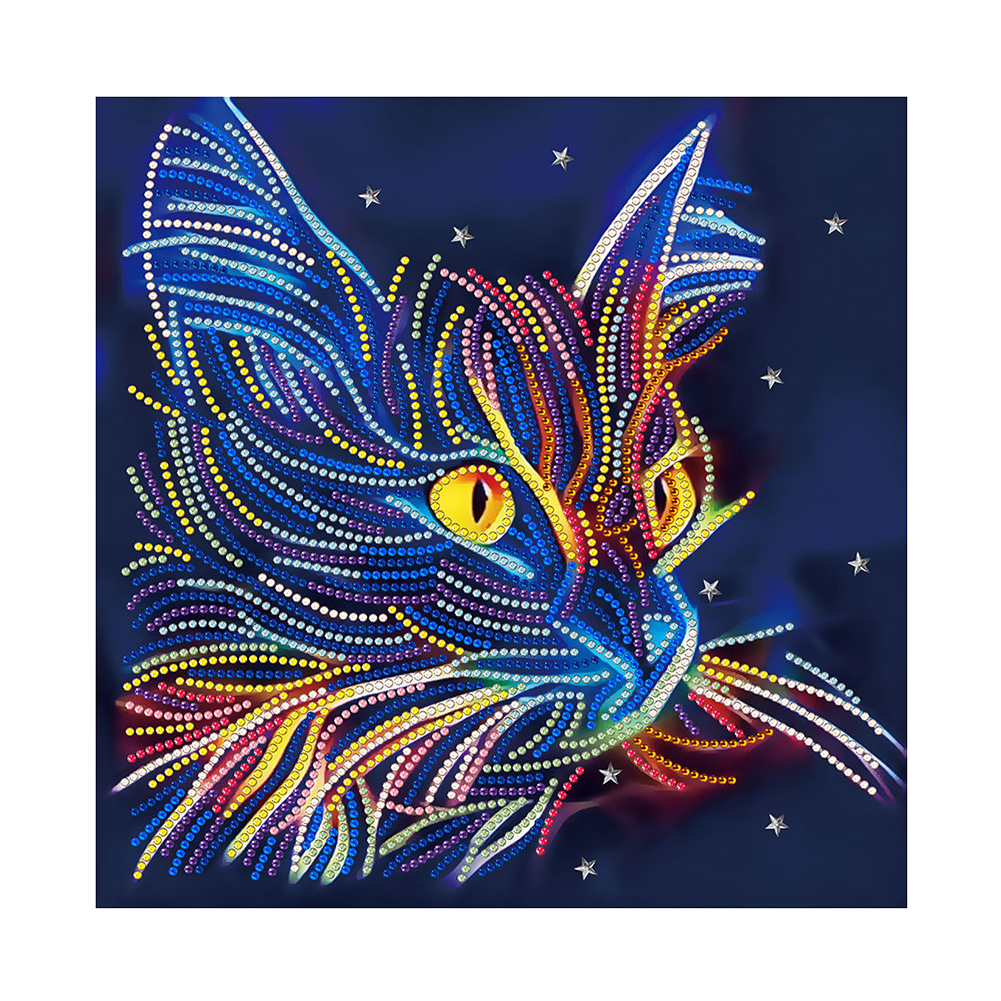 Luminous Cat - Special Shaped Diamond Painting - 30*30CM
