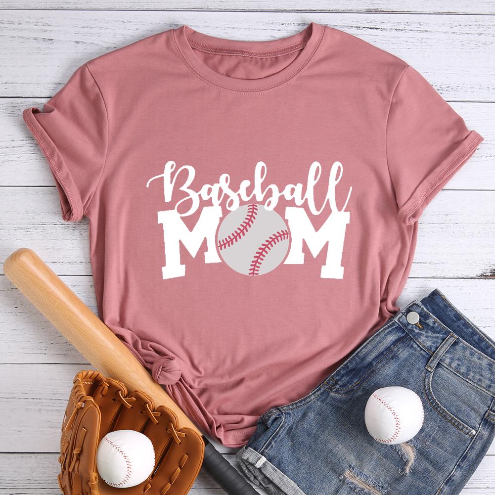 Simple Baseball Mom T-shirt-Guru-buzz