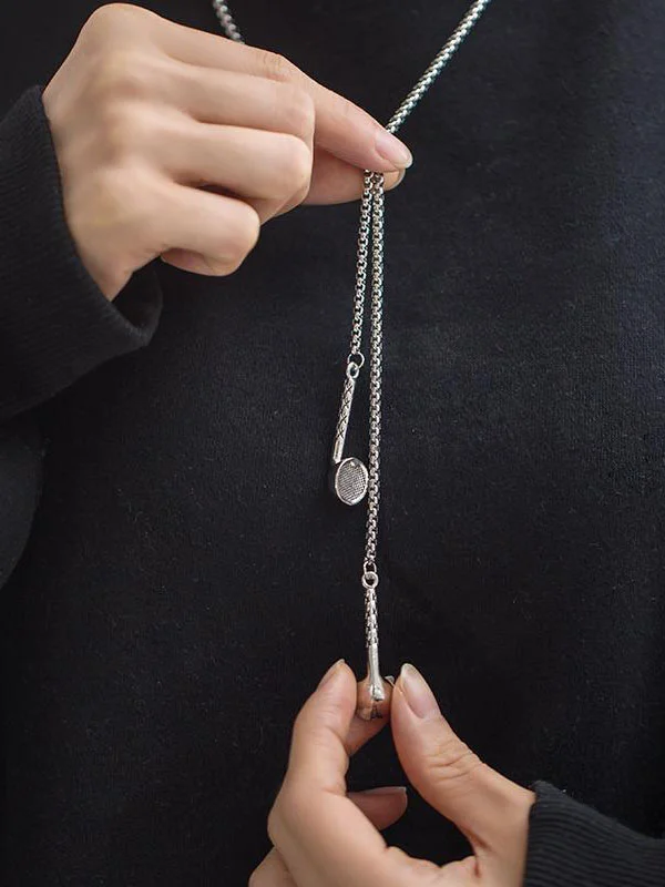 Men's Fashion Hip Hop Punk Earphone Pendant Chain Necklace