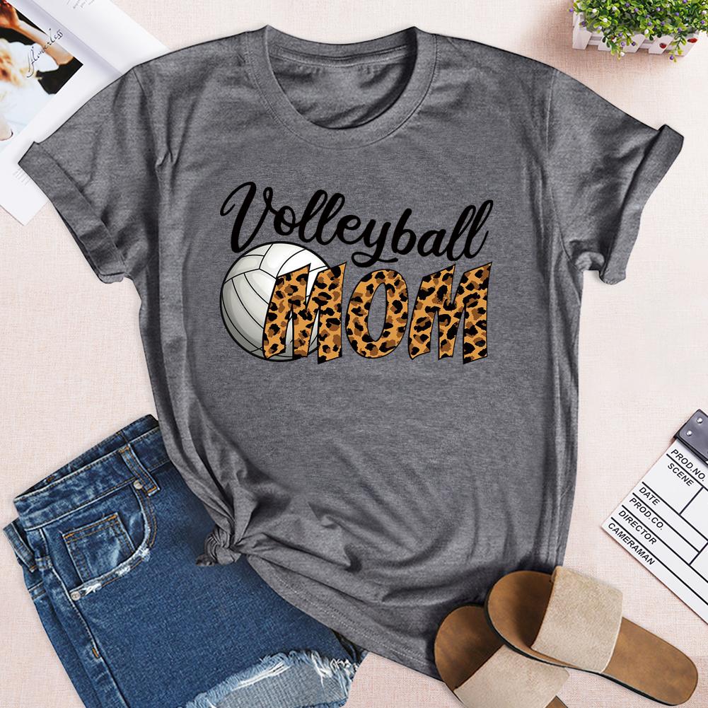 Volleyball Mom Leopard T-Shirt-07428-Guru-buzz