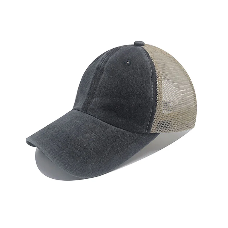 Solid Color with Mesh No Printing Fashion Cap