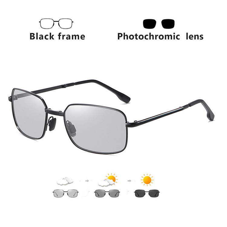 Men Alloy Fold Photochromic Polarized Folding Sun Glasses