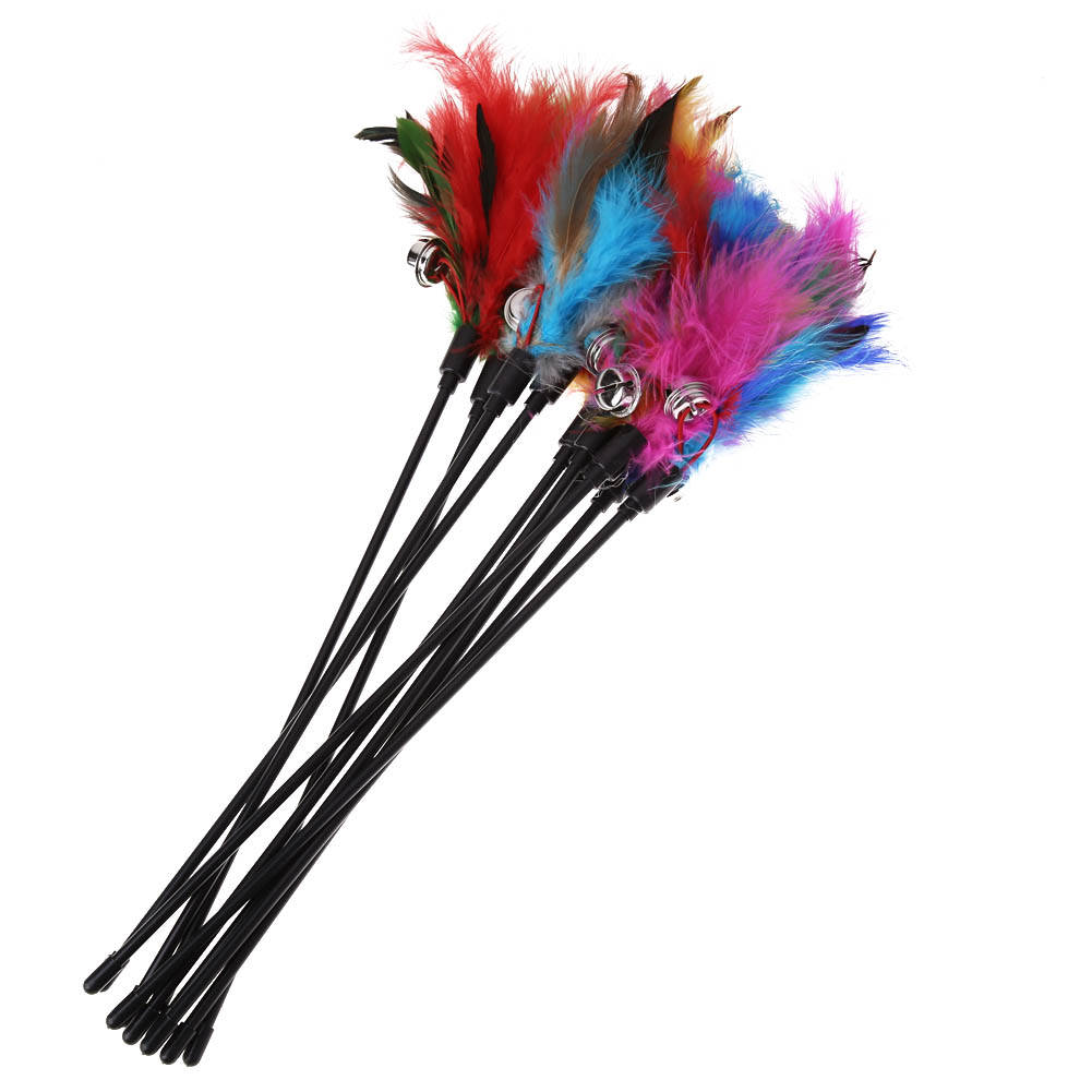Cat Kitten Pet Toy Colorful Feather Short Rod Interactive Stick Bell Toy, 501 Original
Cat Kitten Pet Toy Colorful Feather Short Rod Interactive Stick Bell Toy, 501 Original