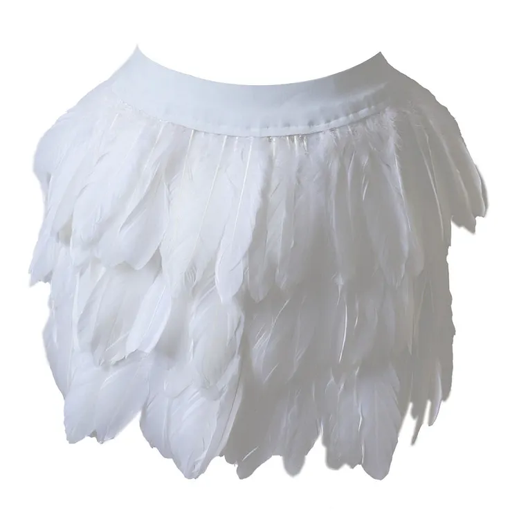 pornhint Pornhint Naughty Sexy Black Lingerie Submissive Feather Skirts Set