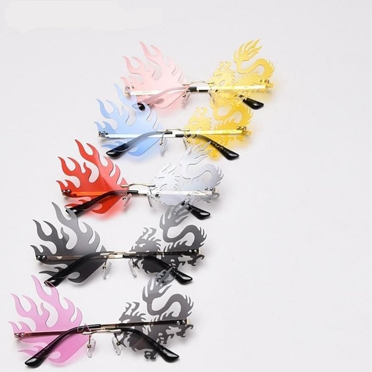 Fashion Rimless Dragon Phoenix Sunglasses SE0745