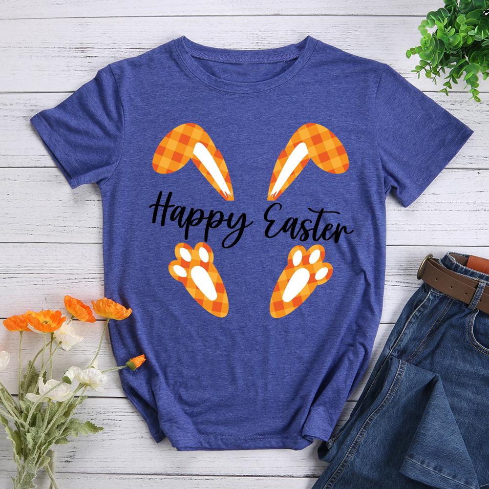 Happy Easter Round Neck T-shirt-0025477-Guru-buzz