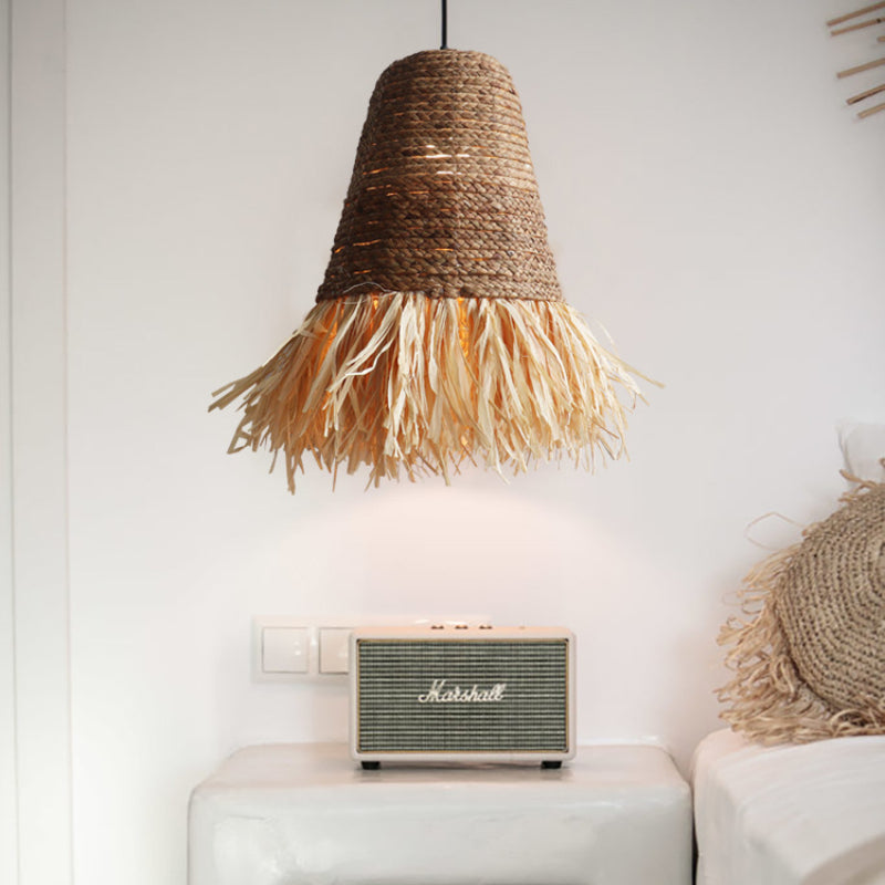 Seagrass Fringe Pendant Light Lamp