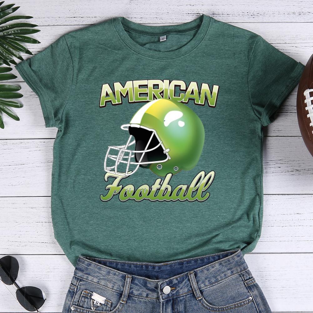 American Football Round Neck T-shirt-Guru-buzz