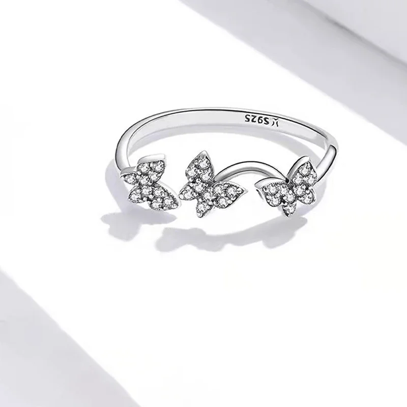 S925 Let Your Beauty Show Butterfly Ring