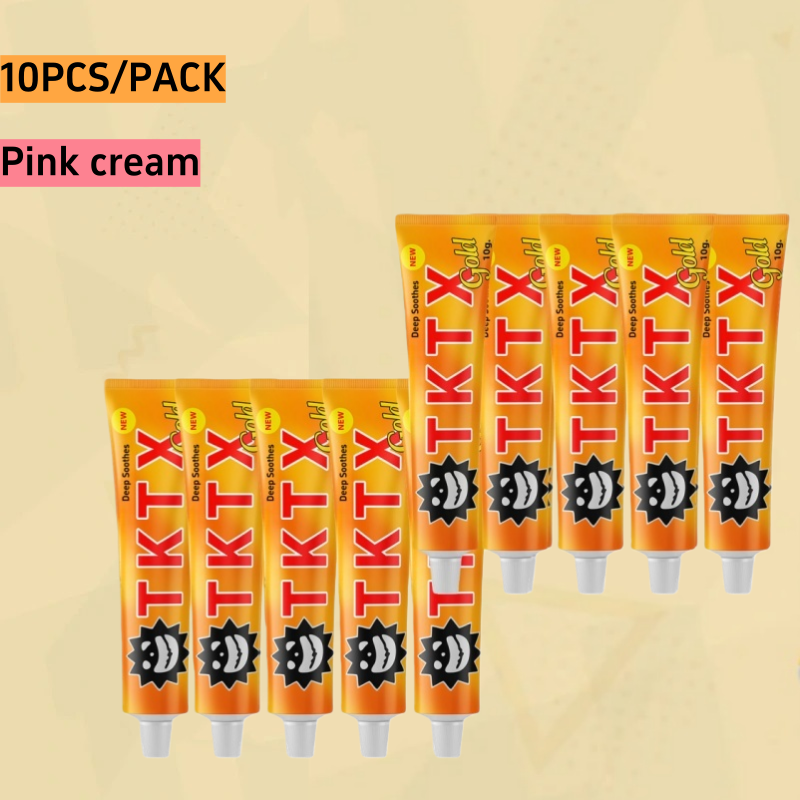 10/20 Pieces Gold (Pink cream)TKTX 55% Maximum Strength Tattoo Soothing Cream - For Extended Tattoo Sessionstattoo numbing cream